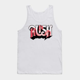 Rush Red & White Tank Top